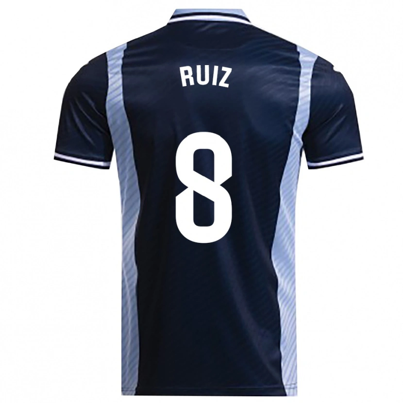 Danxen Kinderen Isma Ruiz #8 Marineblauw Hemelsblauw Uitshirt Uittenue 2025/26 T-Shirt