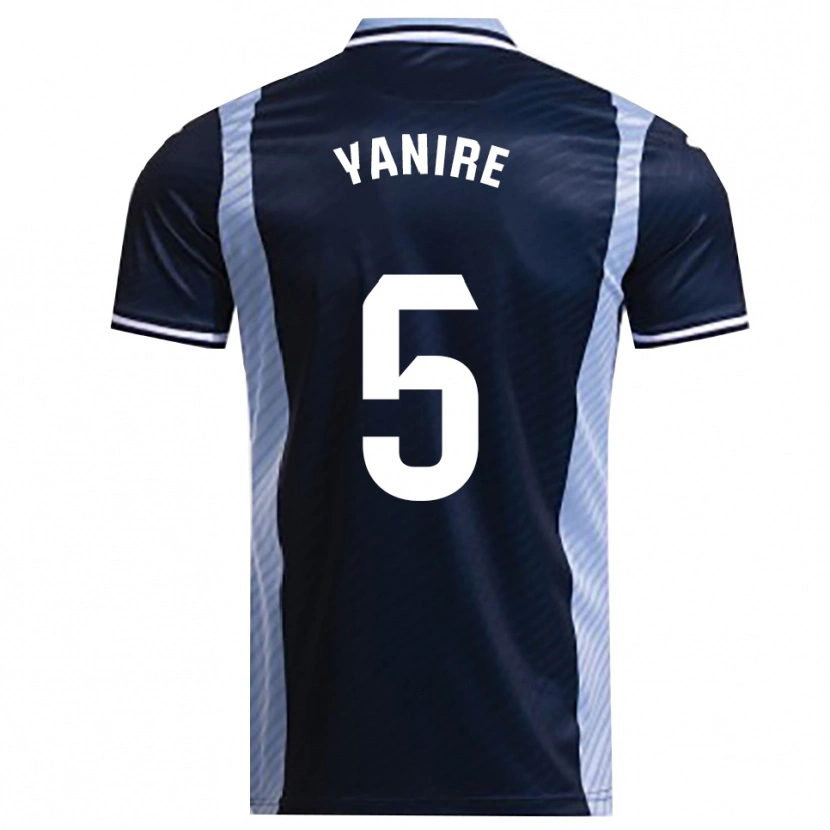 Danxen Kinderen Janira Ruiz Lopera #5 Marineblauw Hemelsblauw Uitshirt Uittenue 2025/26 T-Shirt
