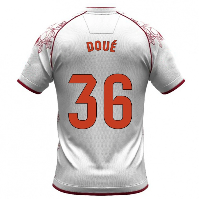 Danxen Kinderen Marc-Olivier Doué #36 Wit Bordeau Uitshirt Uittenue 2025/26 T-Shirt