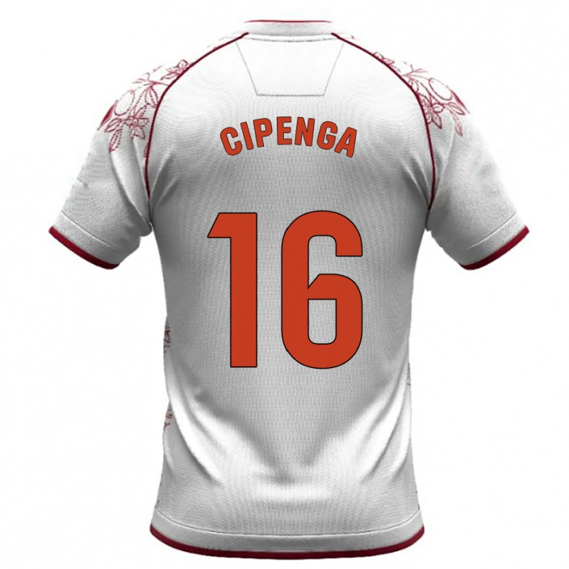 Danxen Kinderen Brian Cipenga #16 Wit Bordeau Uitshirt Uittenue 2025/26 T-Shirt