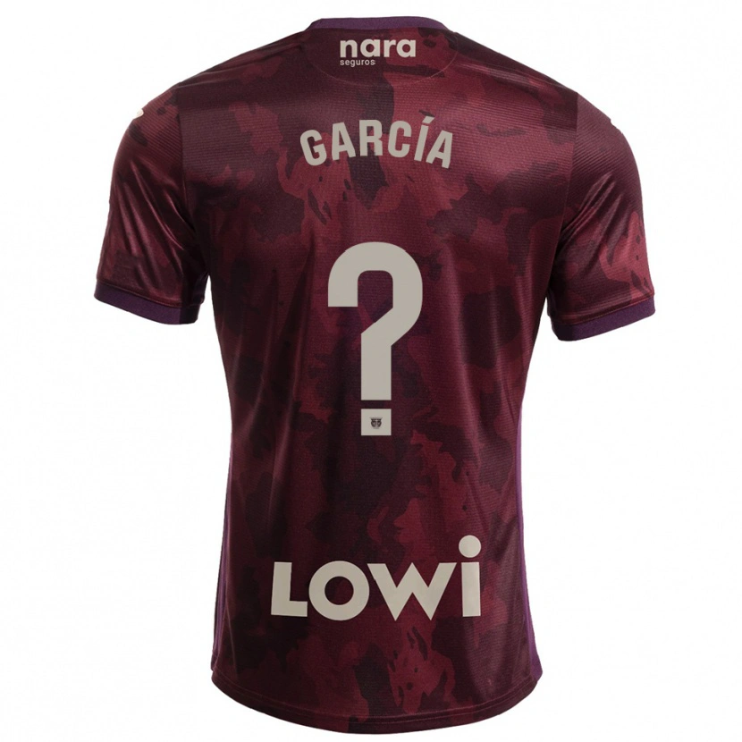 Danxen Kinderen Sergio García #0 Bordeaux Wit Uitshirt Uittenue 2025/26 T-Shirt