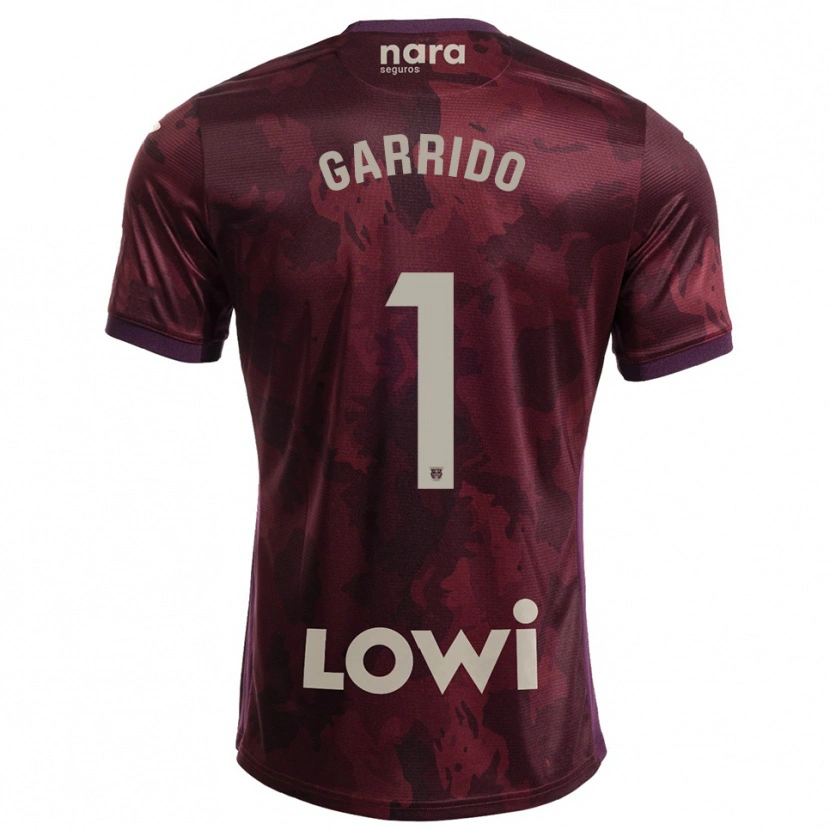 Danxen Kinderen Javi Garrido #1 Bordeaux Wit Uitshirt Uittenue 2025/26 T-Shirt