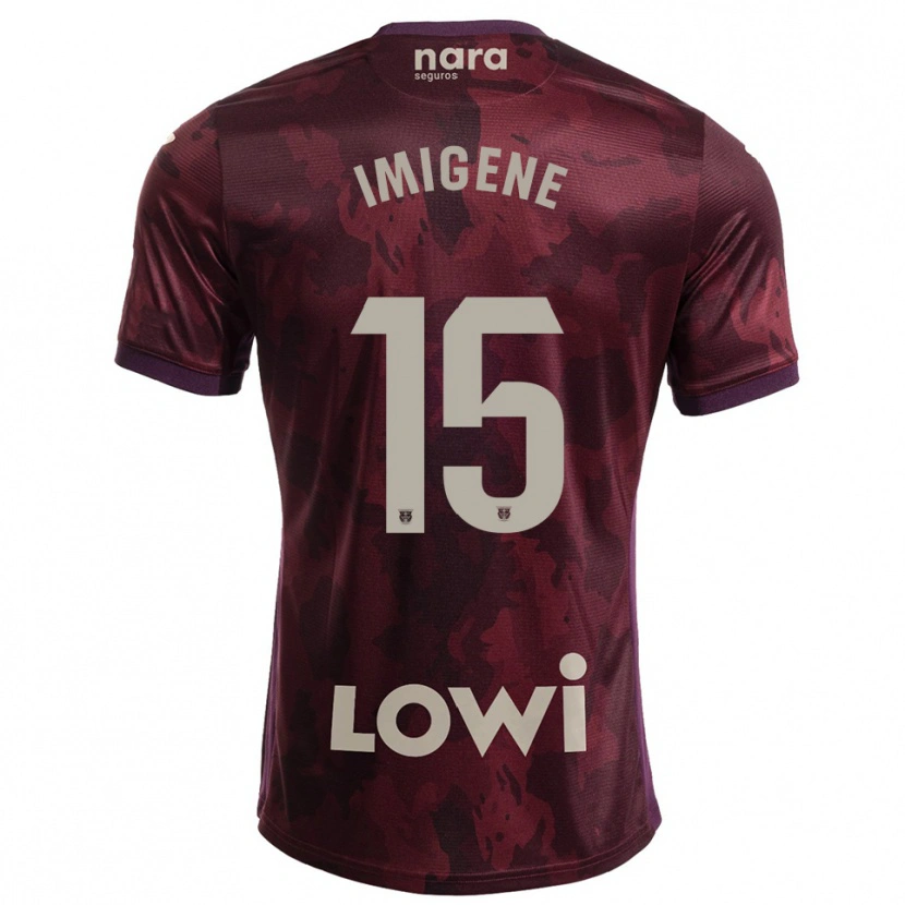 Danxen Kinderen Said Imigene #15 Bordeaux Wit Uitshirt Uittenue 2025/26 T-Shirt
