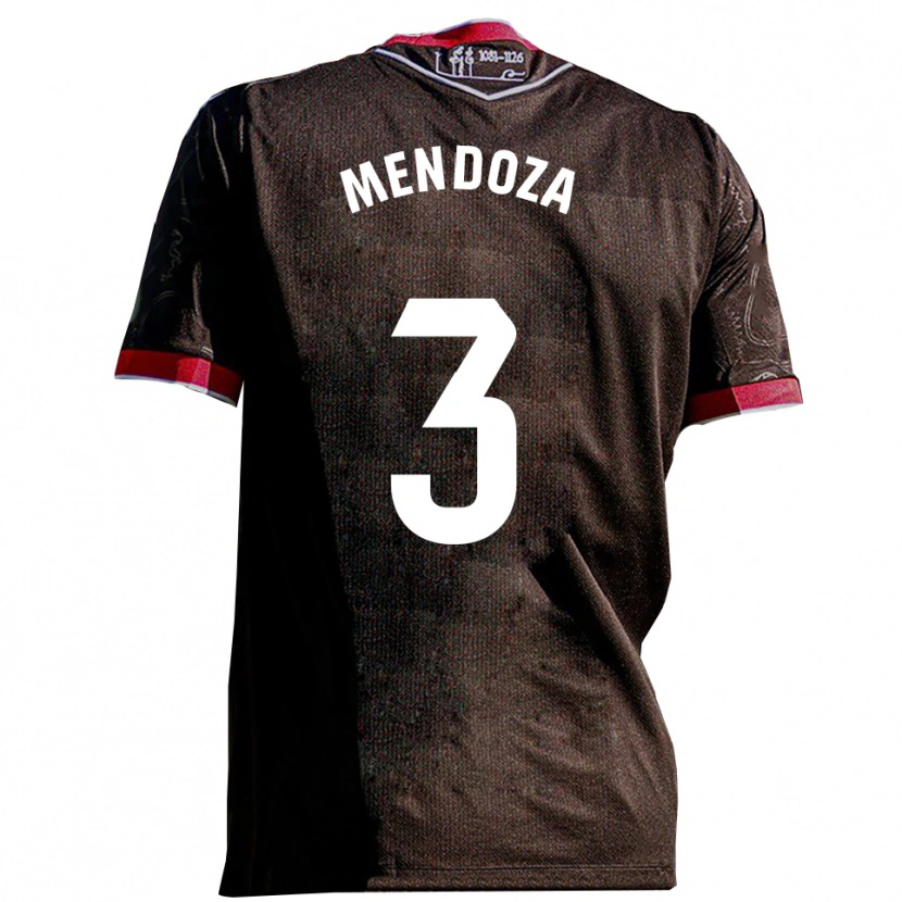 Danxen Kinderen Edu Mendoza #3 Zwart Rood Uitshirt Uittenue 2025/26 T-Shirt