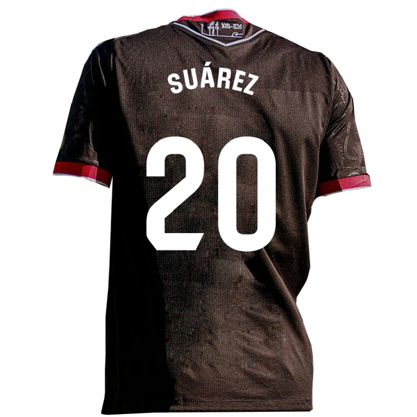 Danxen Kinderen Arturo Suárez #20 Zwart Rood Uitshirt Uittenue 2025/26 T-Shirt