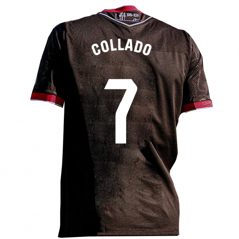 Danxen Kinderen Diego Collado #7 Zwart Rood Uitshirt Uittenue 2025/26 T-Shirt