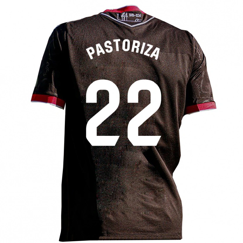 Danxen Kinderen Agustín Pastoriza #22 Zwart Rood Uitshirt Uittenue 2025/26 T-Shirt