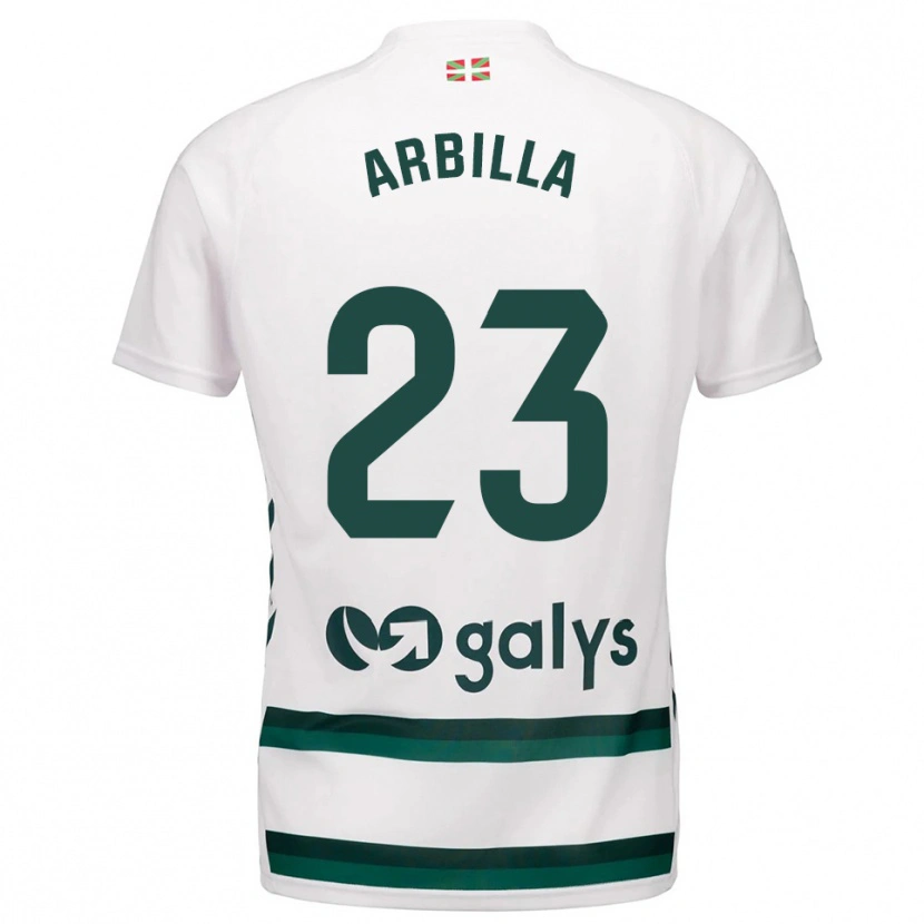 Danxen Kinderen Anaitz Arbilla #23 Wit Groen Uitshirt Uittenue 2025/26 T-Shirt