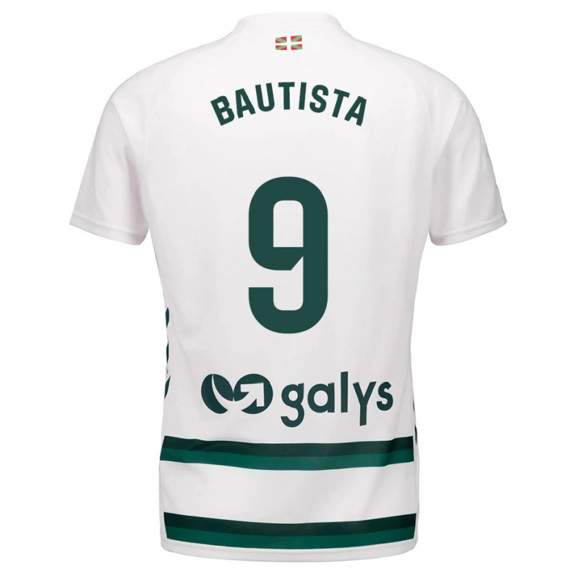 Danxen Kinderen Jon Bautista #9 Wit Groen Uitshirt Uittenue 2025/26 T-Shirt