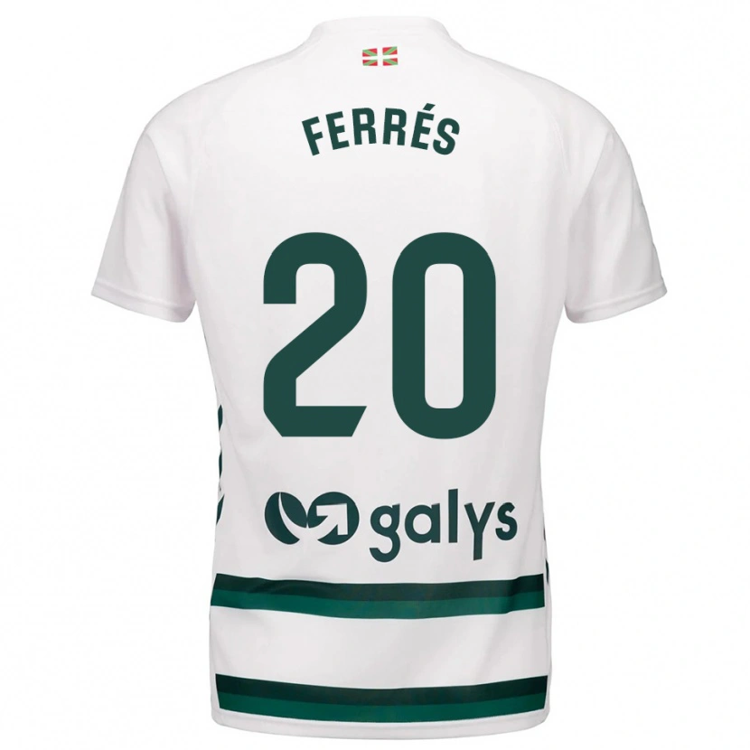 Danxen Kinderen Llorenç Ferrés #20 Wit Groen Uitshirt Uittenue 2025/26 T-Shirt
