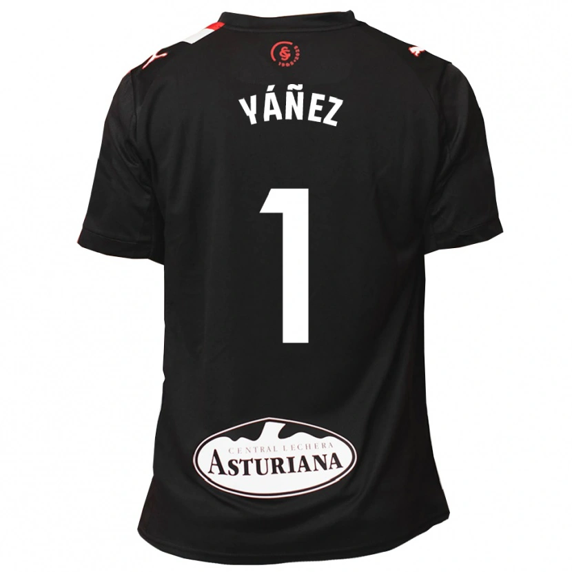 Danxen Kinderen Rubén Yáñez #1 Zwart Wit Uitshirt Uittenue 2025/26 T-Shirt