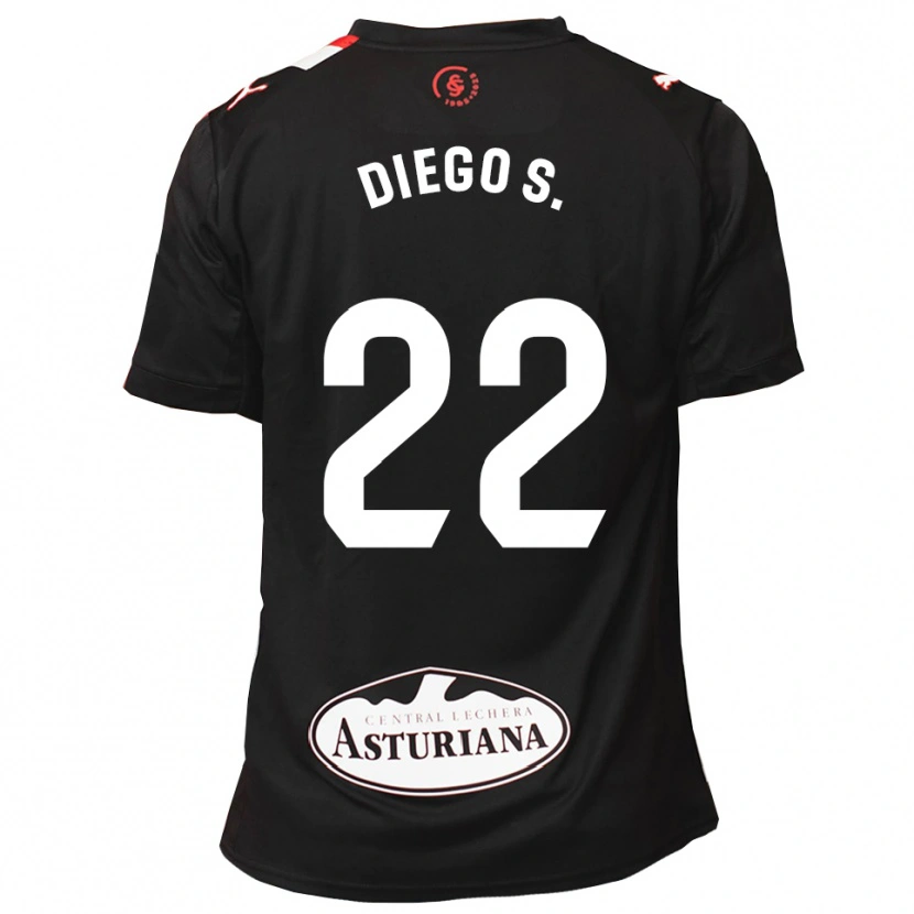 Danxen Kinderen Diego Sánchez #22 Zwart Wit Uitshirt Uittenue 2025/26 T-Shirt