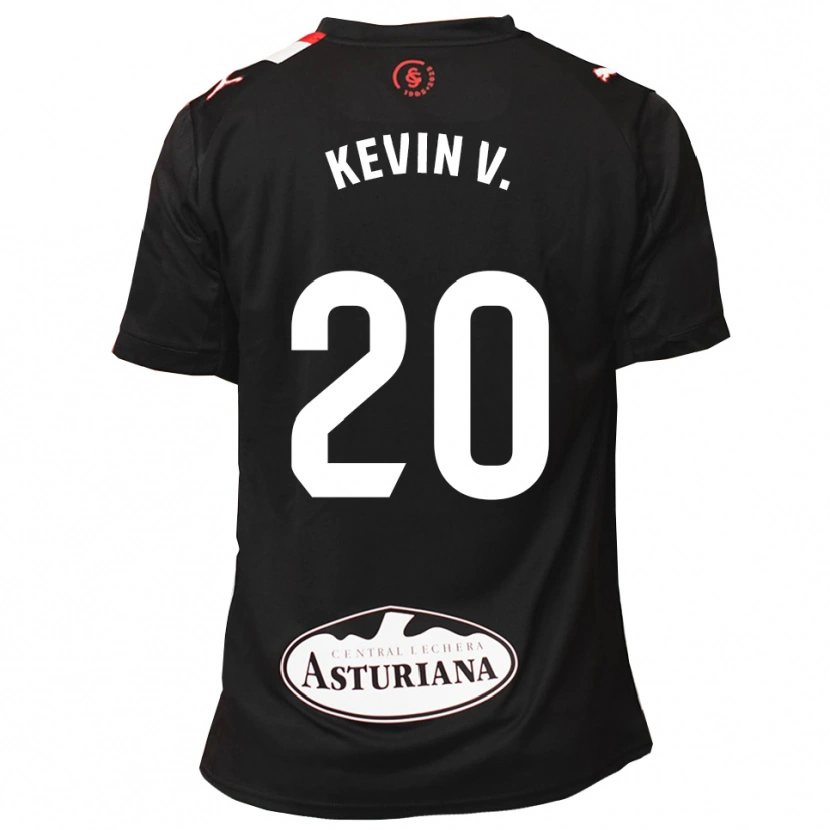 Danxen Kinderen Kevin Vázquez #20 Zwart Wit Uitshirt Uittenue 2025/26 T-Shirt