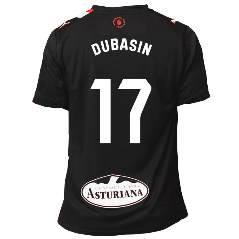 Danxen Kinderen Jonathan Dubasin #17 Zwart Wit Uitshirt Uittenue 2025/26 T-Shirt