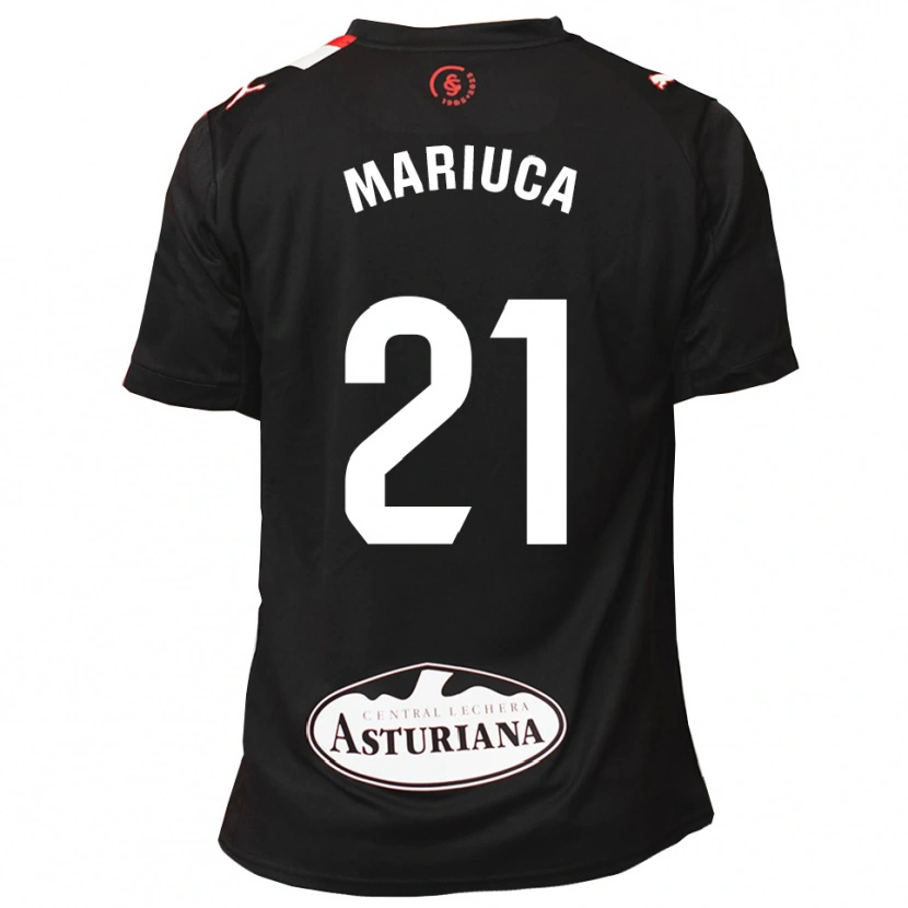 Danxen Kinderen María González Rodríguez #21 Zwart Wit Uitshirt Uittenue 2025/26 T-Shirt
