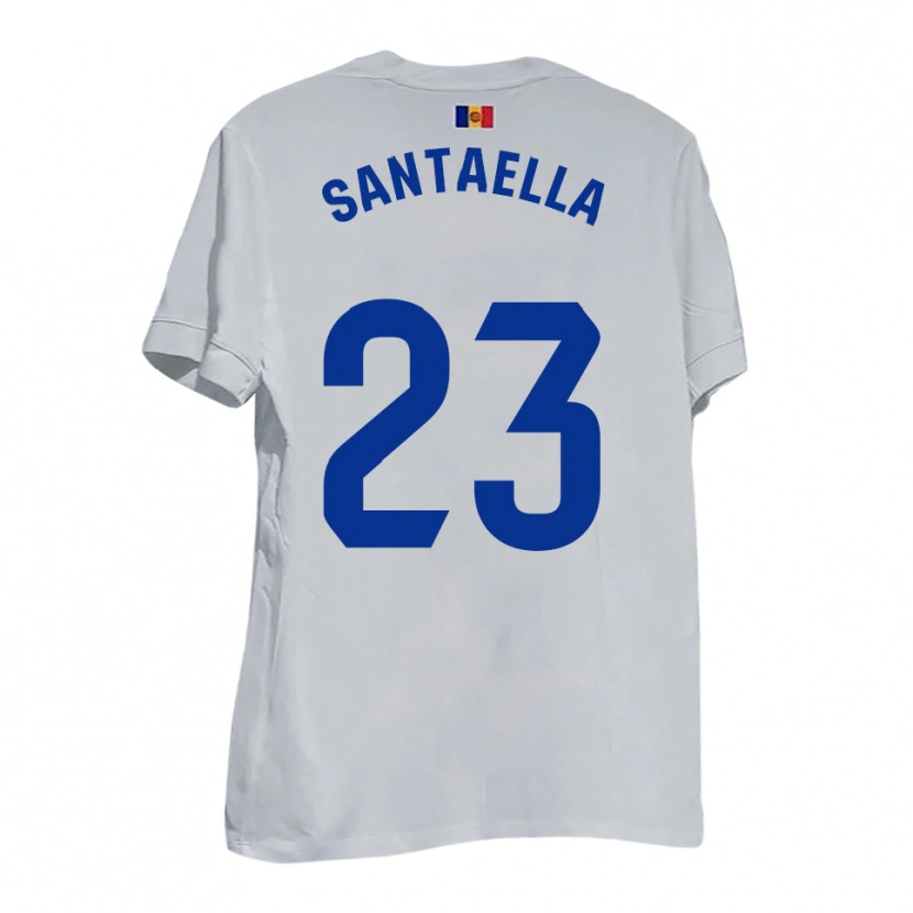 Danxen Kinderen Yedid Santaella #23 Wit Blauw Geel Uitshirt Uittenue 2025/26 T-Shirt
