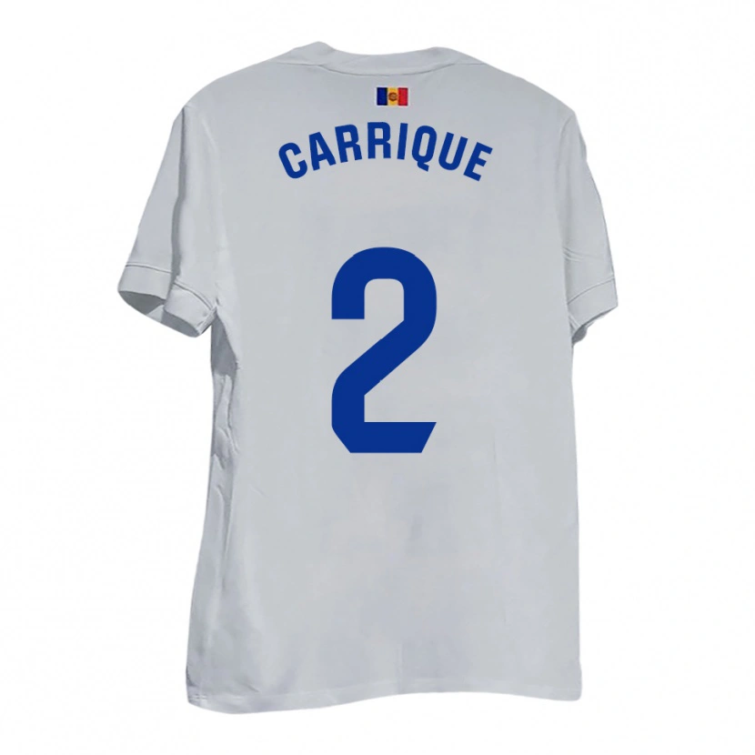 Danxen Kinderen Thomas Carrique #2 Wit Blauw Geel Uitshirt Uittenue 2025/26 T-Shirt