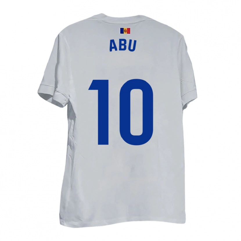 Danxen Kinderen Abu #10 Wit Blauw Geel Uitshirt Uittenue 2025/26 T-Shirt