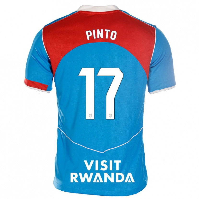 Danxen Kinderen Tatiana Pinto #17 Blauw Wit Thuisshirt Derde Tenue 2025/26 T-Shirt