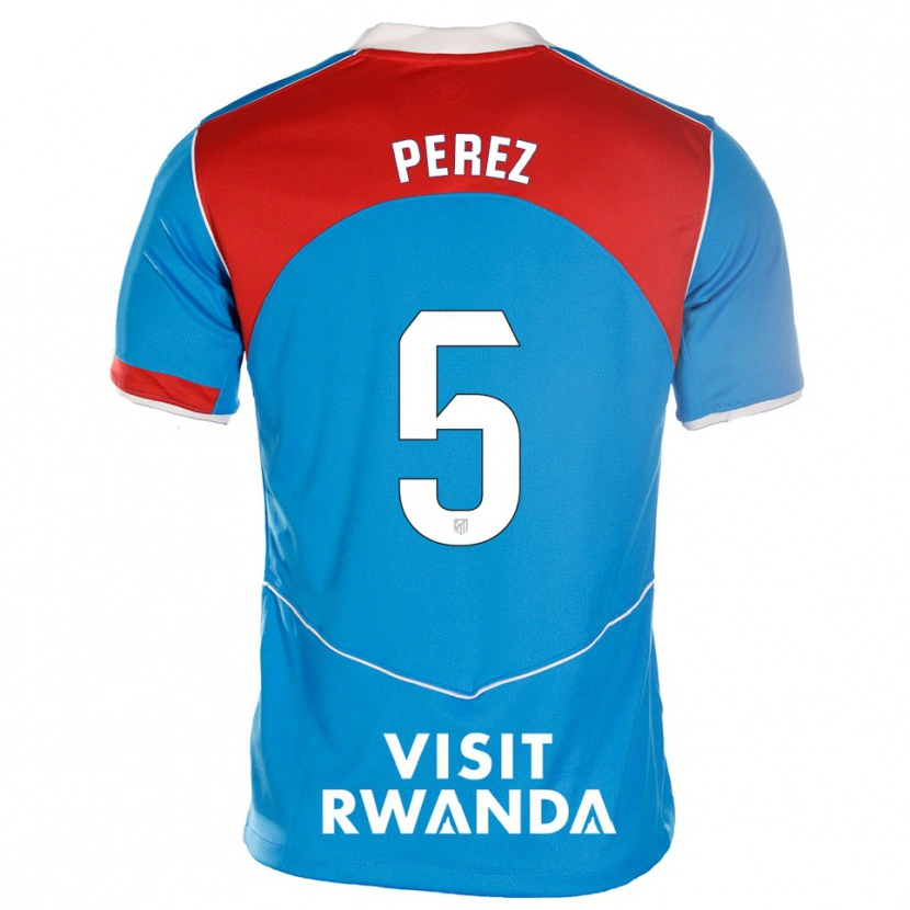 Danxen Kinderen Xènia Pérez #5 Blauw Wit Thuisshirt Derde Tenue 2025/26 T-Shirt