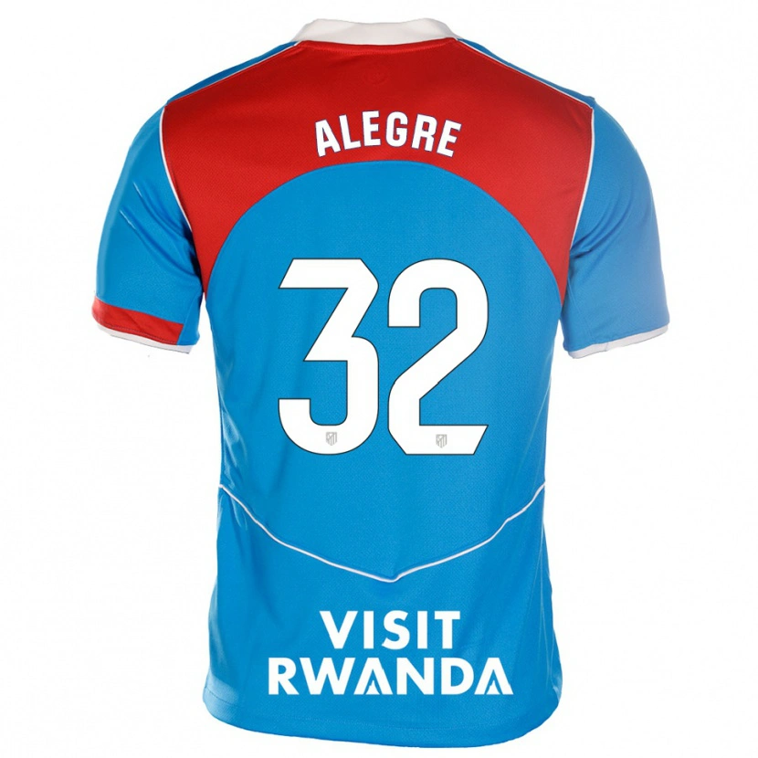 Danxen Kinderen Juan Alegre #32 Blauw Wit Thuisshirt Derde Tenue 2025/26 T-Shirt