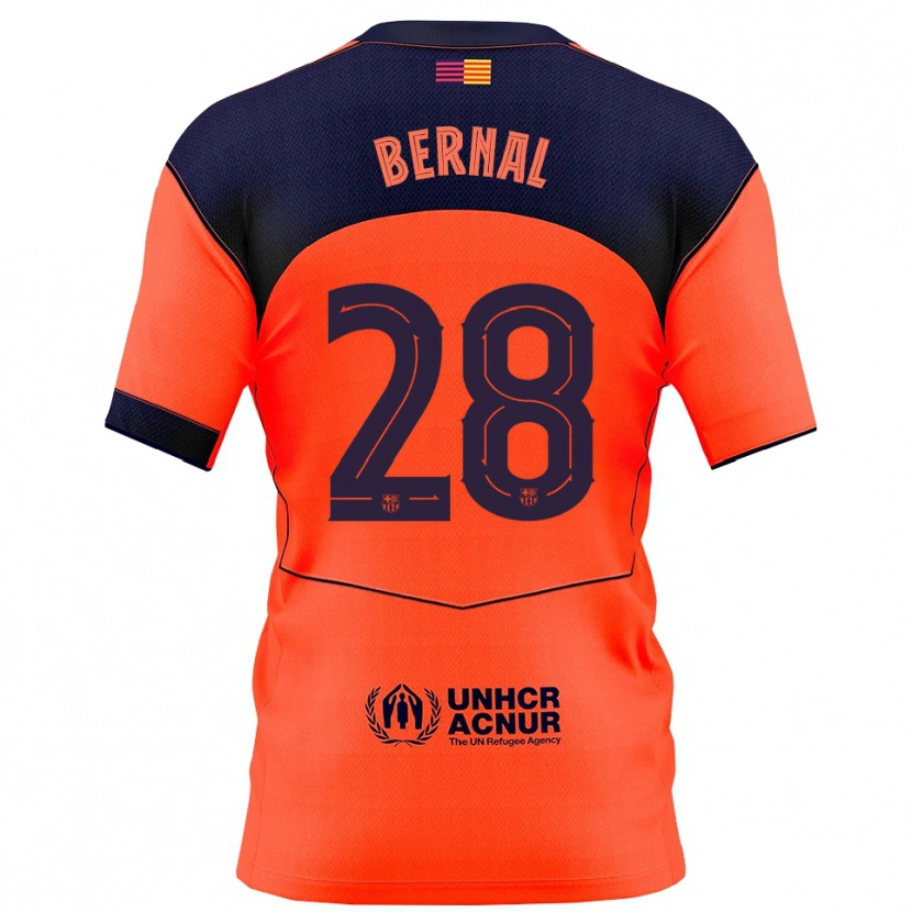 Danxen Kinderen Marc Bernal #28 Oranje Marineblauw Thuisshirt Derde Tenue 2025/26 T-Shirt
