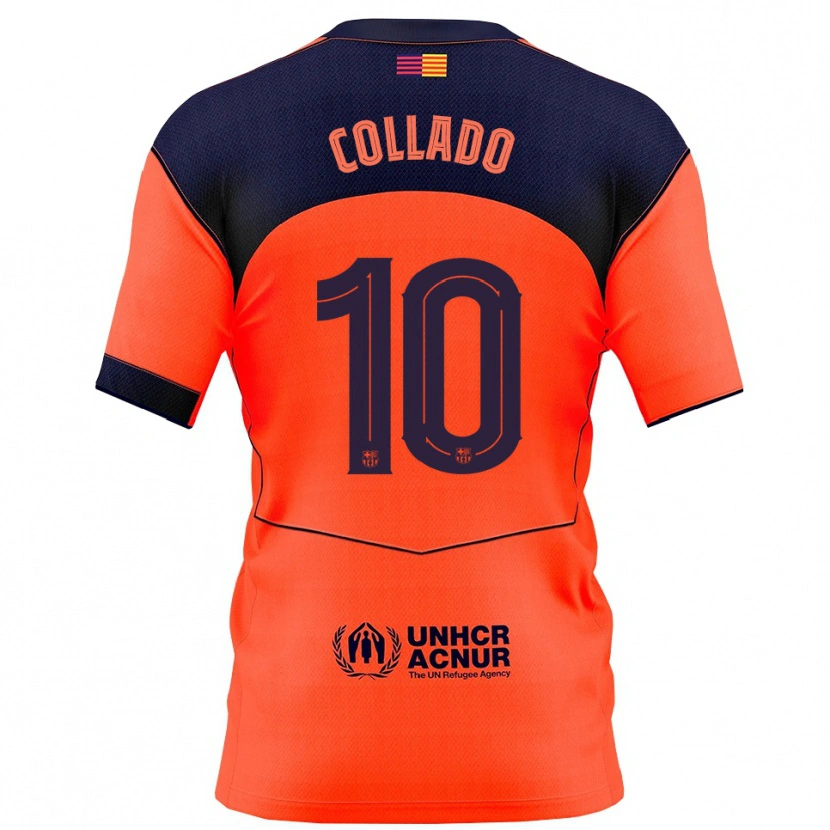 Danxen Kinderen Alex Collado #10 Oranje Marineblauw Thuisshirt Derde Tenue 2025/26 T-Shirt