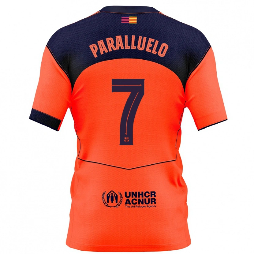 Danxen Kinderen Salma Paralluelo #7 Oranje Marineblauw Thuisshirt Derde Tenue 2025/26 T-Shirt