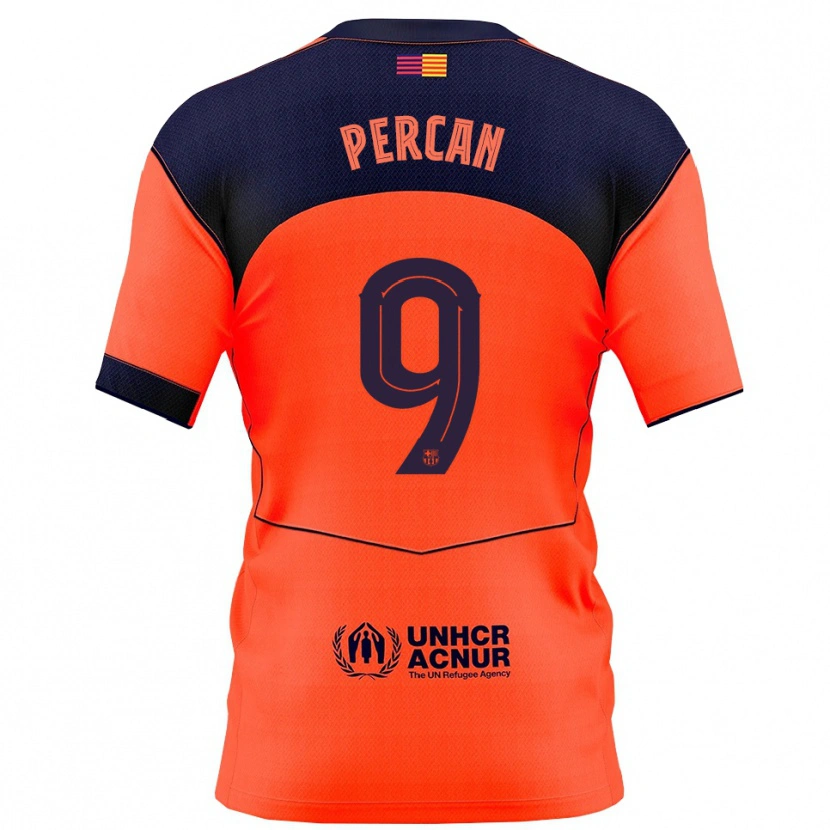Danxen Kinderen Diego Percan #9 Oranje Marineblauw Thuisshirt Derde Tenue 2025/26 T-Shirt