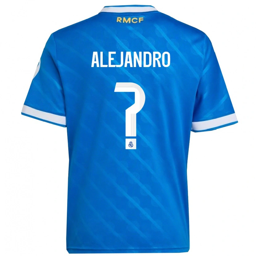 Danxen Kinderen Alejandro Hernández #0 Blauw Wit Thuisshirt Derde Tenue 2025/26 T-Shirt