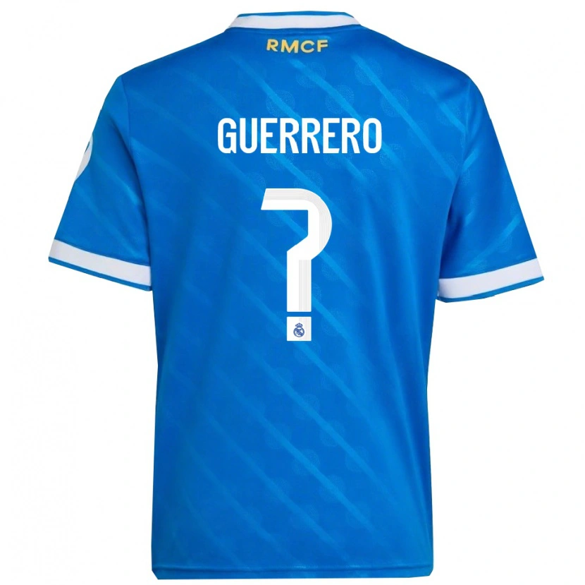 Danxen Kinderen Julen Guerrero #0 Blauw Wit Thuisshirt Derde Tenue 2025/26 T-Shirt
