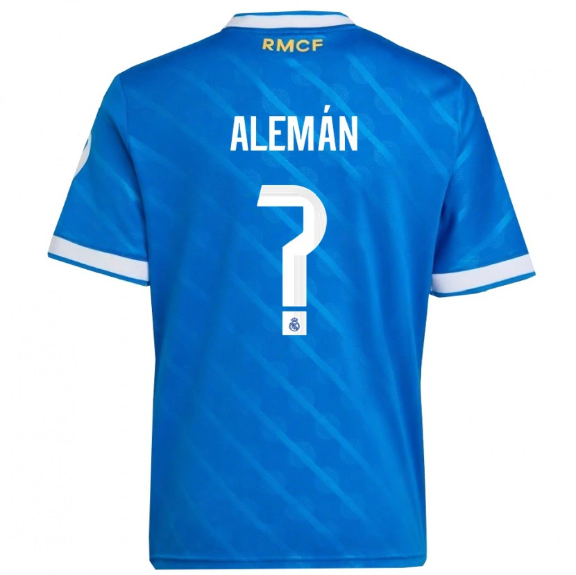 Danxen Kinderen Alexander Alemán #0 Blauw Wit Thuisshirt Derde Tenue 2025/26 T-Shirt