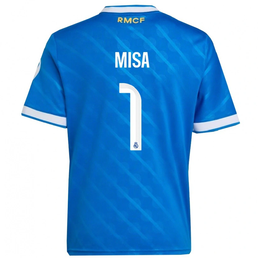 Danxen Kinderen Misa Rodríguez #1 Blauw Wit Thuisshirt Derde Tenue 2025/26 T-Shirt