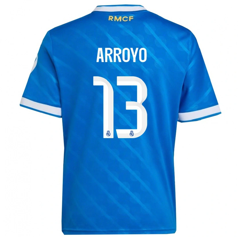 Danxen Kinderen Diego Arroyo #13 Blauw Wit Thuisshirt Derde Tenue 2025/26 T-Shirt