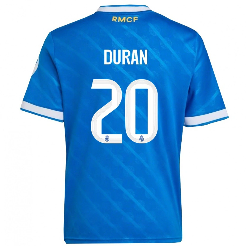 Danxen Kinderen Pol Duran #20 Blauw Wit Thuisshirt Derde Tenue 2025/26 T-Shirt