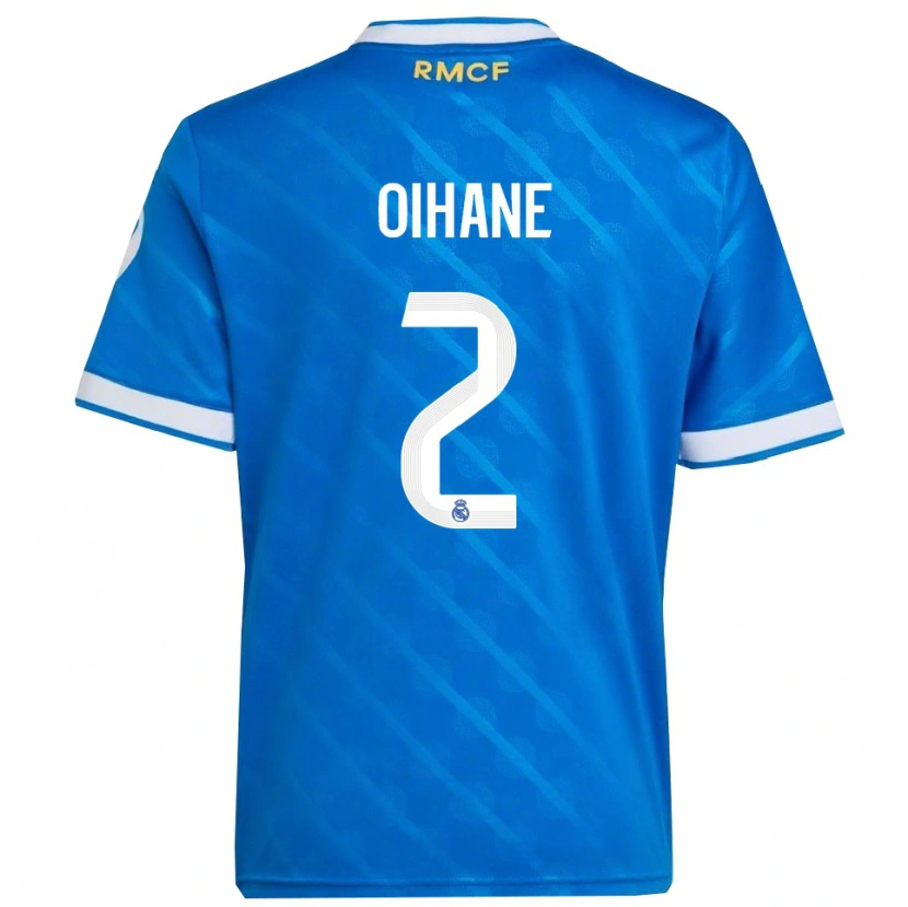 Danxen Kinderen Oihane Hernández #2 Blauw Wit Thuisshirt Derde Tenue 2025/26 T-Shirt