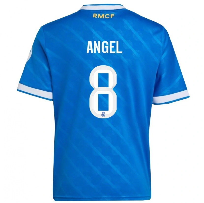 Danxen Kinderen Manuel Ángel #8 Blauw Wit Thuisshirt Derde Tenue 2025/26 T-Shirt