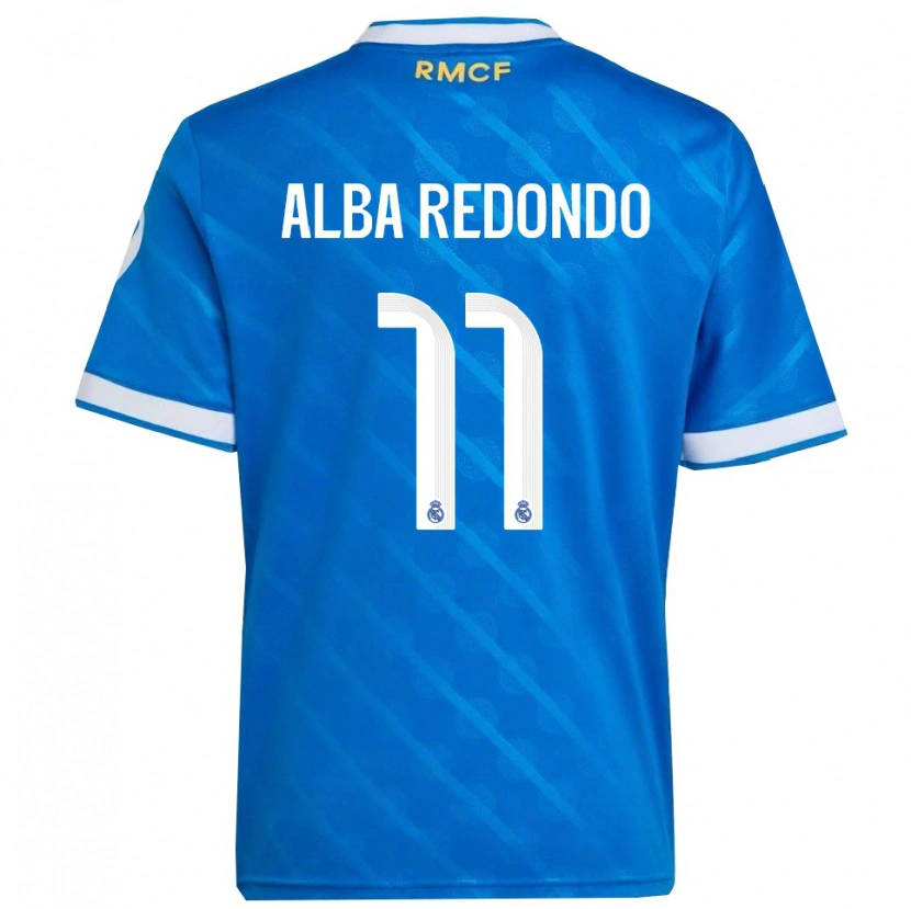 Danxen Kinderen Alba Redondo #11 Blauw Wit Thuisshirt Derde Tenue 2025/26 T-Shirt