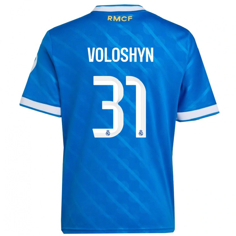Danxen Kinderen Ilya Voloshyn #31 Blauw Wit Thuisshirt Derde Tenue 2025/26 T-Shirt