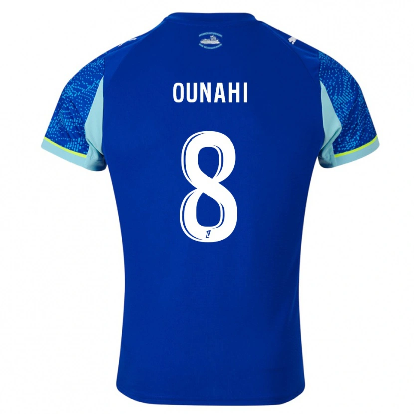 Danxen Kinderen Azzedine Ounahi #8 Hemelsblauw Wit Thuisshirt Derde Tenue 2025/26 T-Shirt