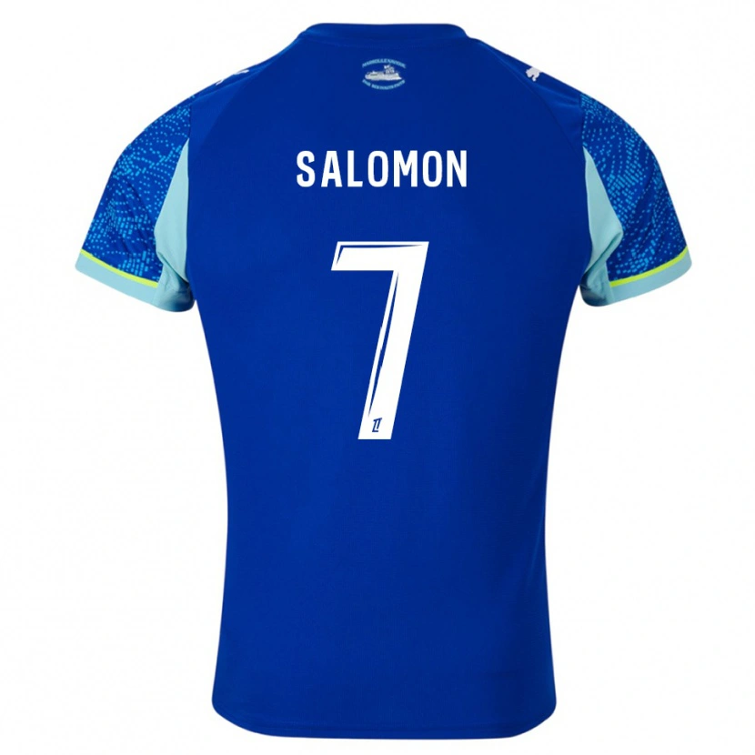 Danxen Kinderen Maëva Salomon #7 Hemelsblauw Wit Thuisshirt Derde Tenue 2025/26 T-Shirt