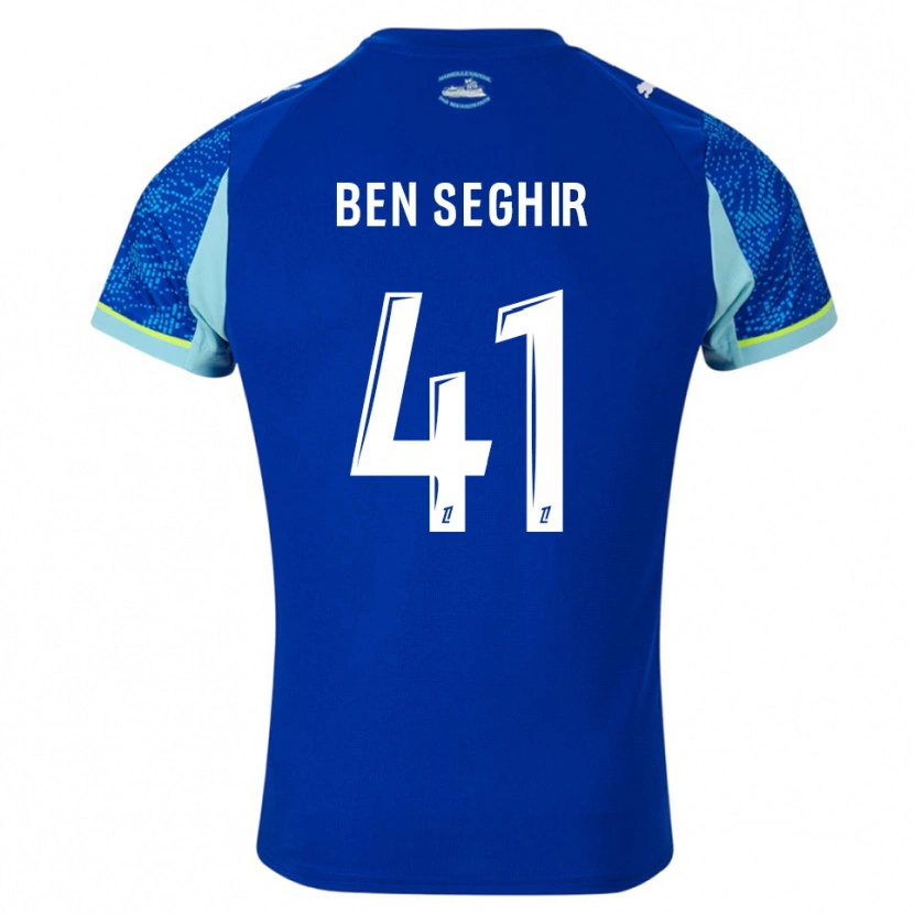 Danxen Kinderen Salim Ben Seghir #41 Hemelsblauw Wit Thuisshirt Derde Tenue 2025/26 T-Shirt