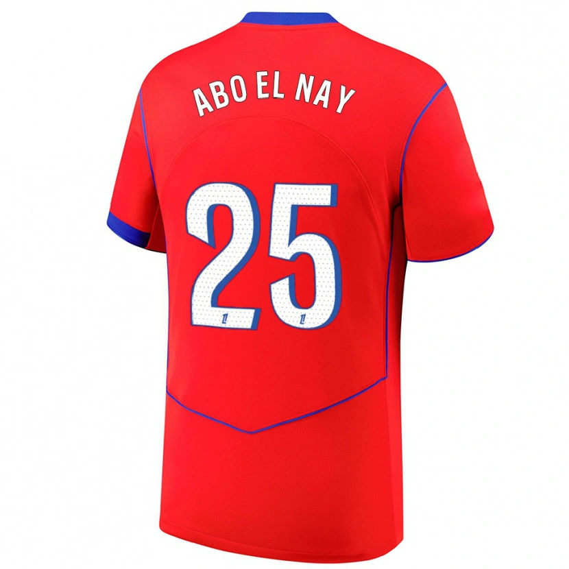 Danxen Kinderen Rayan Abo El Nay #25 Rood Blauw Wit Thuisshirt Derde Tenue 2025/26 T-Shirt