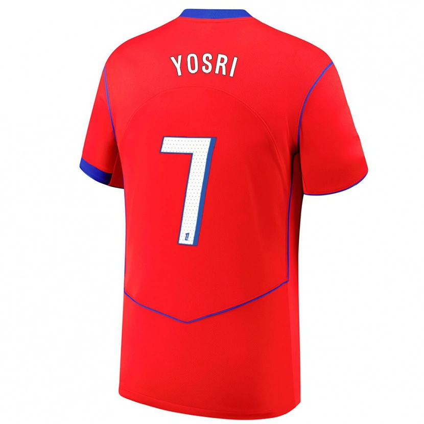 Danxen Kinderen Bouzid Yosri #7 Rood Blauw Wit Thuisshirt Derde Tenue 2025/26 T-Shirt