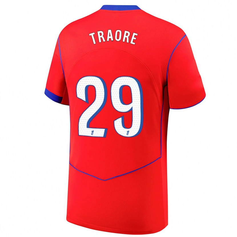 Danxen Kinderen Manssita Traoré #29 Rood Blauw Wit Thuisshirt Derde Tenue 2025/26 T-Shirt