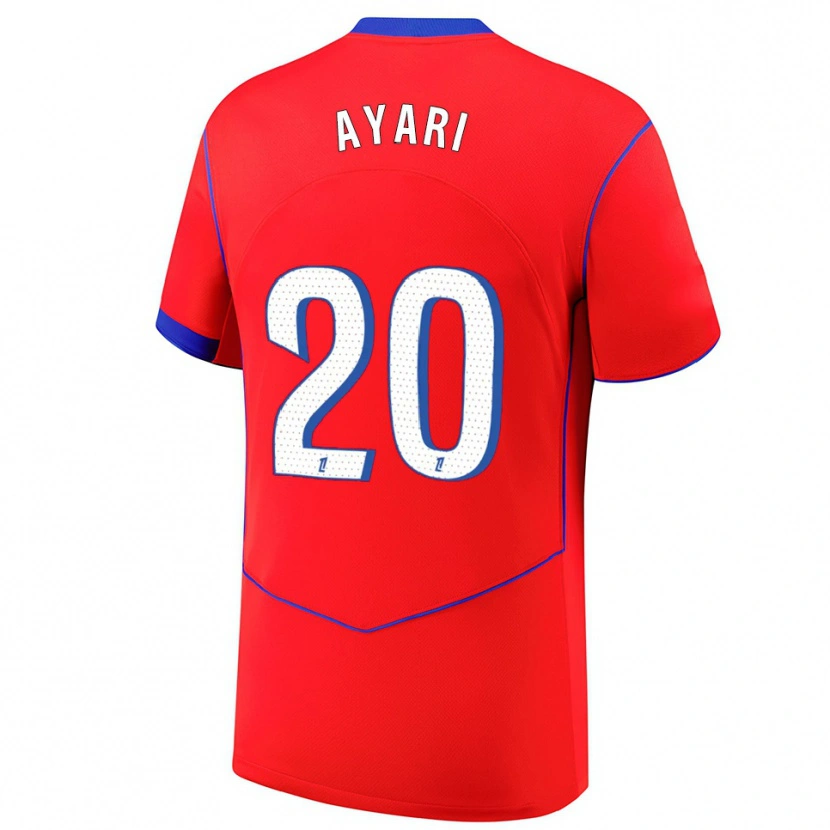 Danxen Kinderen Adam Ayari #20 Rood Blauw Wit Thuisshirt Derde Tenue 2025/26 T-Shirt