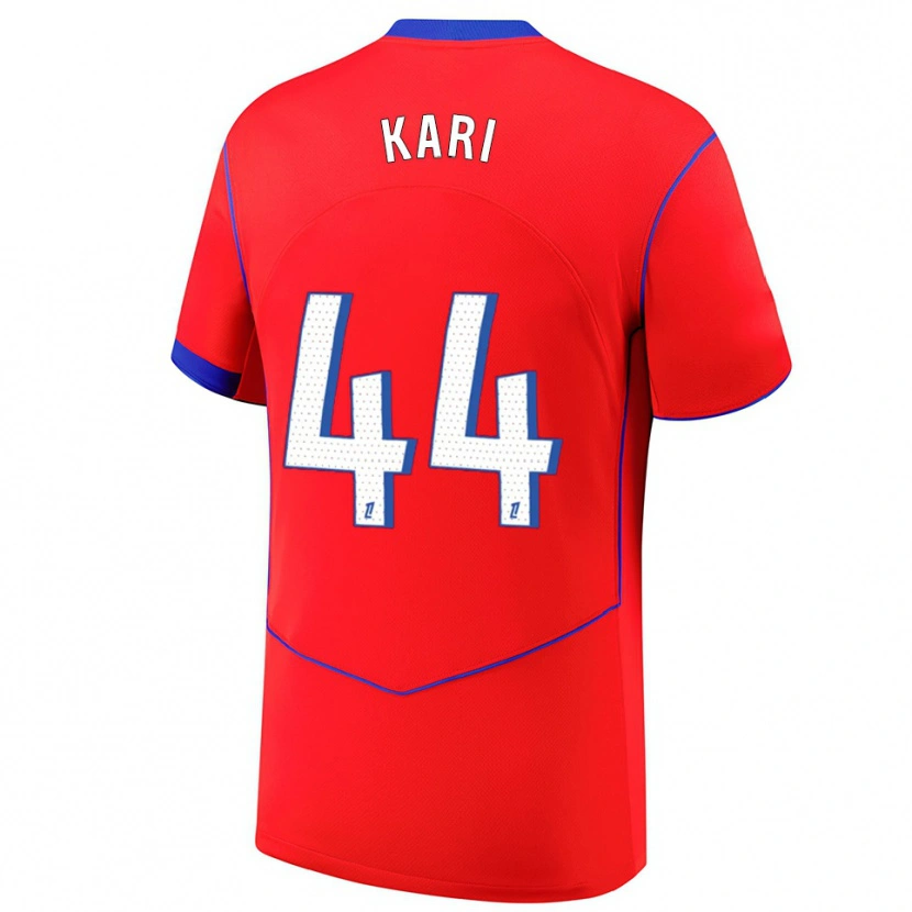 Danxen Kinderen Ayman Kari #44 Rood Blauw Wit Thuisshirt Derde Tenue 2025/26 T-Shirt