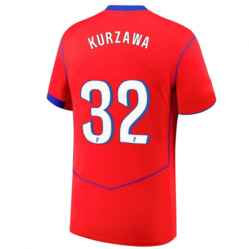 Danxen Kinderen Layvin Kurzawa #32 Rood Blauw Wit Thuisshirt Derde Tenue 2025/26 T-Shirt