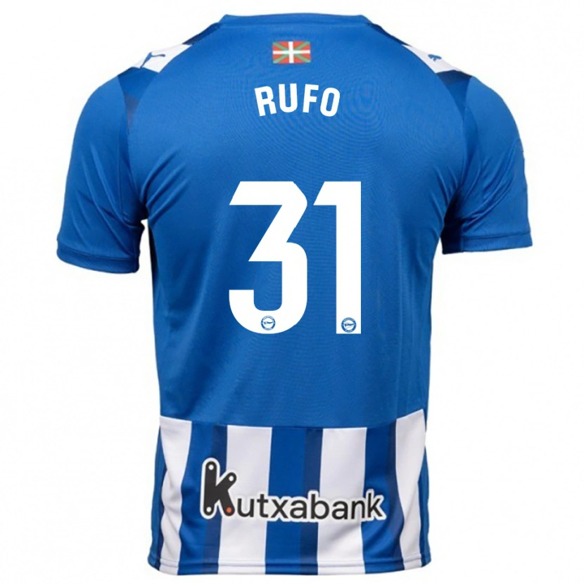 Danxen Heren Dennis Rufo #31 Blauw Wit Thuisshirt Thuistenue 2025/26 T-Shirt