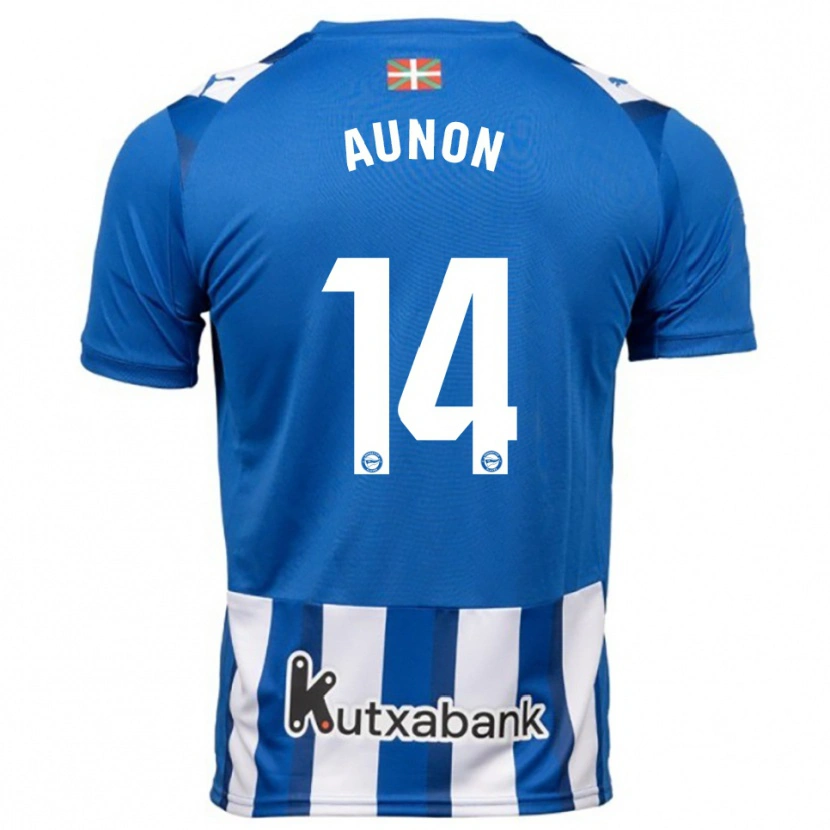 Danxen Heren Cristina Auñón #14 Blauw Wit Thuisshirt Thuistenue 2025/26 T-Shirt